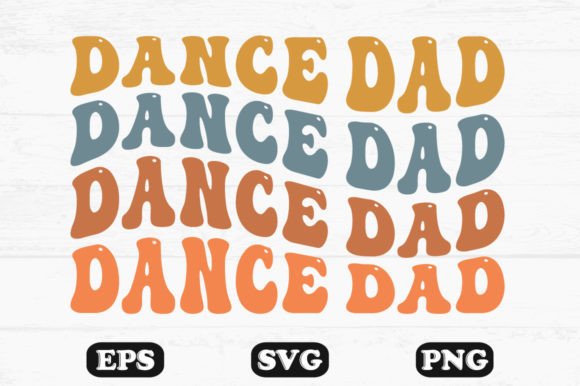 Dance Dad Retro Wavy T-shirt Design