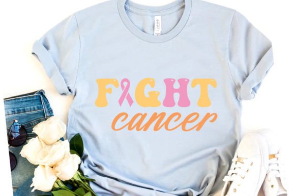 Fight Cancer- Breast Cancer Retro Svg Graphics for T-Shirt Designs