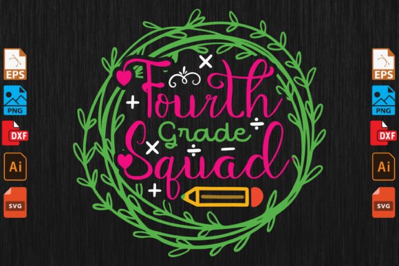 Fourth Grade Squad Graphics for Crafts and Content