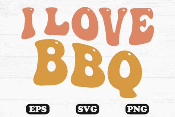 I Love BBQ Retro Wavy T-shirt Graphics and Crafts Review