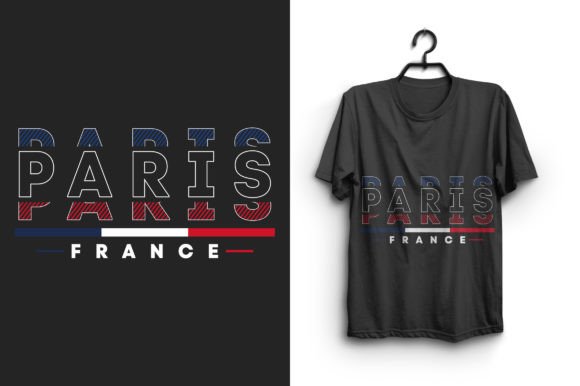 Paris France Typography T-shirt Design Graphics Review