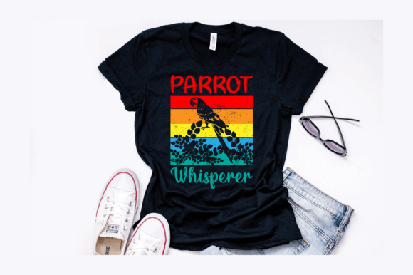 Parrot Quote Retro T-Shirt Design: Graphics for Bold Branding